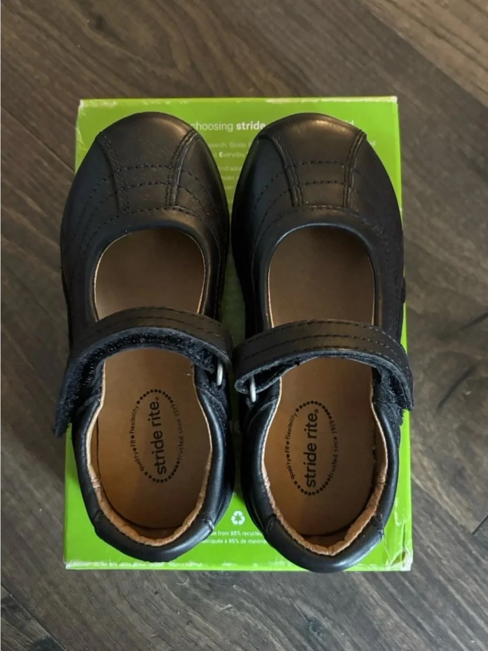 Stride Rite Claire Girls Black Mary Jane Hook-and-Loop Dress Shoes New Size 9